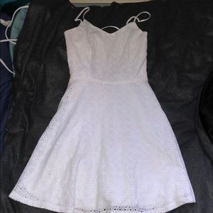 White flower dress with cool back straps